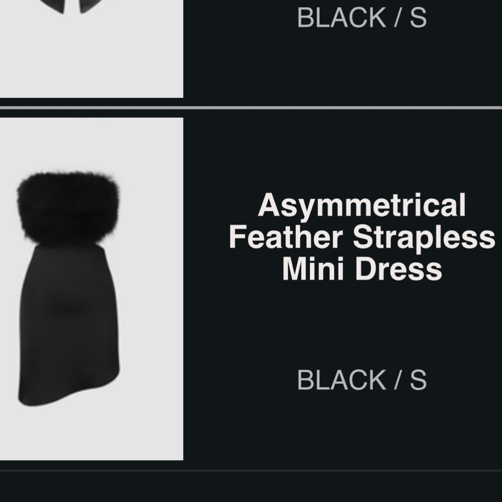 Asymmetrical satin,feather Micas dress
